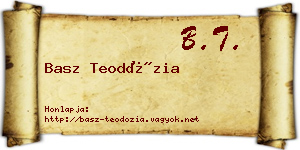 Basz Teodózia névjegykártya